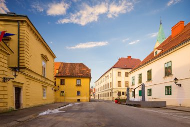 Zagreb 'in mimarisi. Hırvatistan.