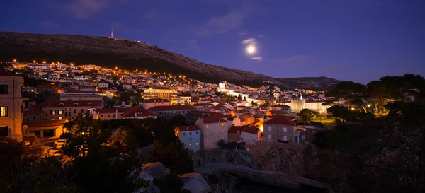 Vue de la nuit de Dubrovnik. Croatie . — Photo