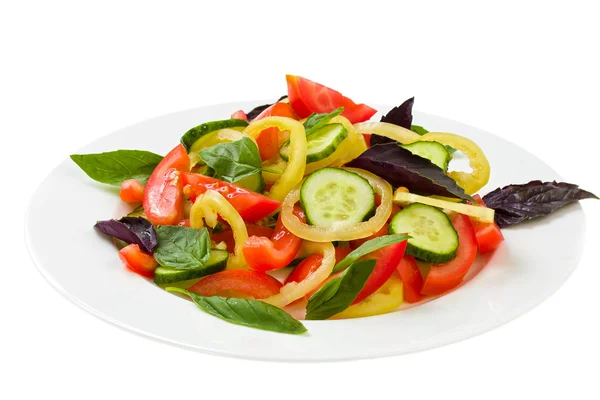 Ensalada en plato de cerámica — Foto de Stock