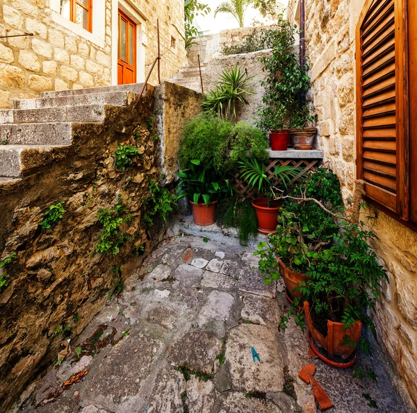 Rua em Dubrovnik. Croácia . — Fotografia de Stock