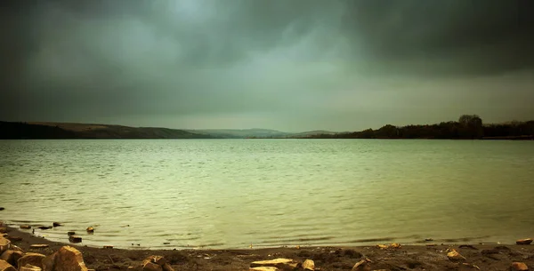 Acqua Paesaggio Mattina Tempo Nuvoloso — Foto Stock