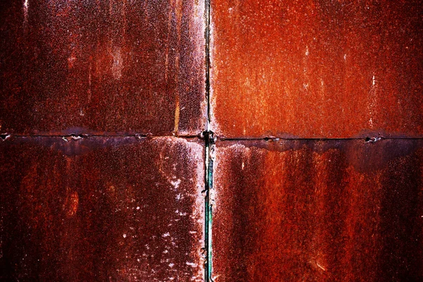 Natural metal with rust and old paint cracked — Stock Photo, Image