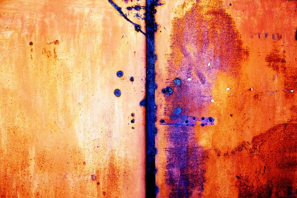 Kırık boya ve yaşlı zaman paslı metal arka plan — Stok fotoğraf