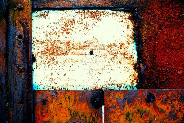 Rusty metal and aged by time — Stock Photo, Image