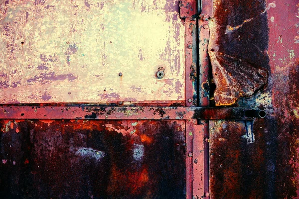 Shabby rusty metal with old cracked paint — Stock Photo, Image