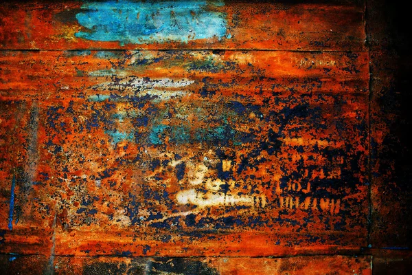 Metal oxidado y pintura vieja asquerosa de los viejos tiempos — Foto de Stock