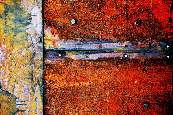 Rusty metal and old shabby paint from old-time — Stock Photo, Image