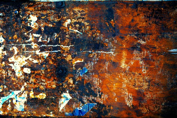 Metal oxidado y pintura vieja asquerosa de los viejos tiempos — Foto de Stock