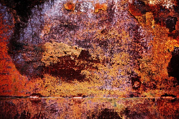 Старый металлический фон с потрескавшейся краской и ржавчиной — стоковое фото