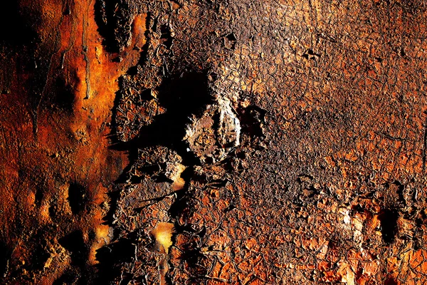 녹슨 오래 된 페인트와 금속 및 시간에 의해 세 — 스톡 사진