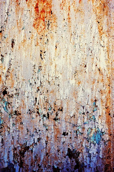 Металевий фон зі старою тріснутою фарбою на ньому — стокове фото