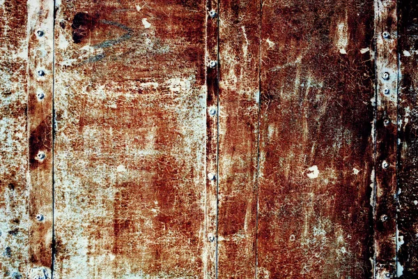 Zaman zaman kırık boya ile eski paslı metal arka plan — Stok fotoğraf