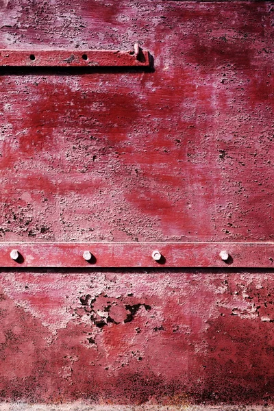 Régi rozsdás fém, karcos, kopott és festékkel — Stock Fotó
