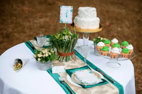 Arranjo de mesa de casamento — Fotografia de Stock