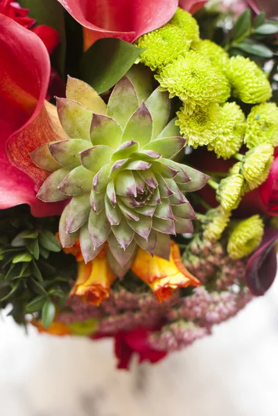 Close up brides bouquet