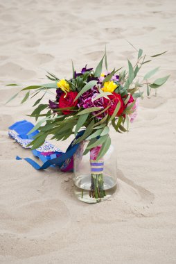 Güzel düğün buket çöl kum