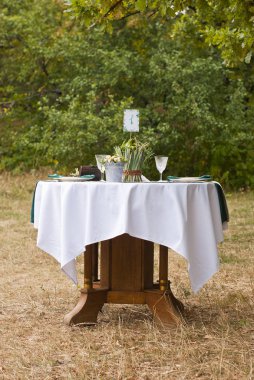 Düğün masa aranjmanı sonbahar Park