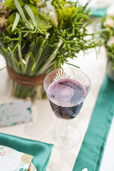 Arreglo de mesa boda — Foto de Stock