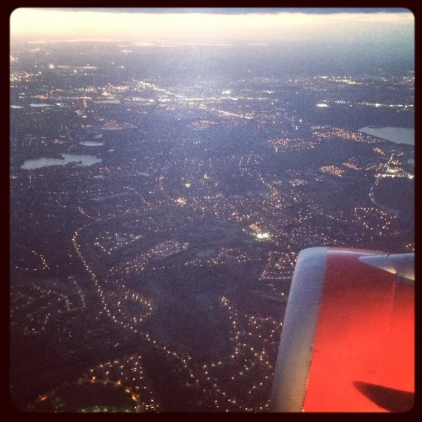 Vue de la fenêtre de l'avion — Photo