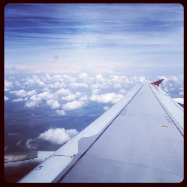 Vista por la ventana del avión — Foto de Stock