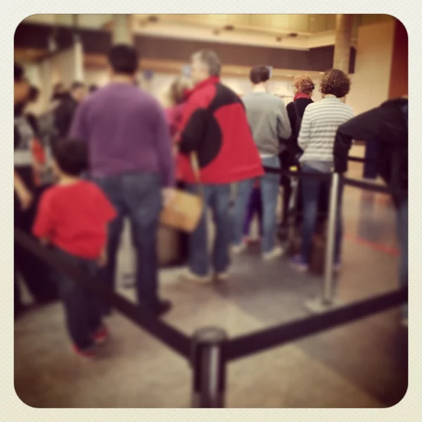 Crowd of people in line — Stock Photo, Image