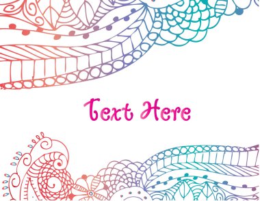 renkli zentangle desen