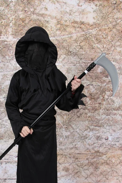 Teenager in death costume — Stock Photo, Image