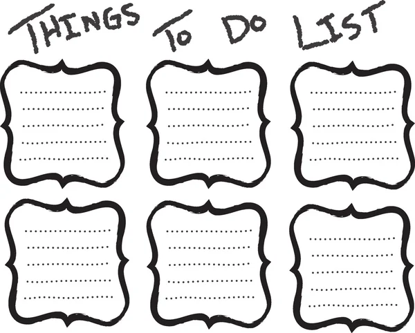 Things to do list