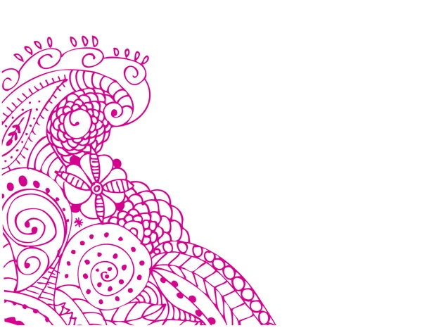 粉红色的 Zentangle 设计 — 图库照片