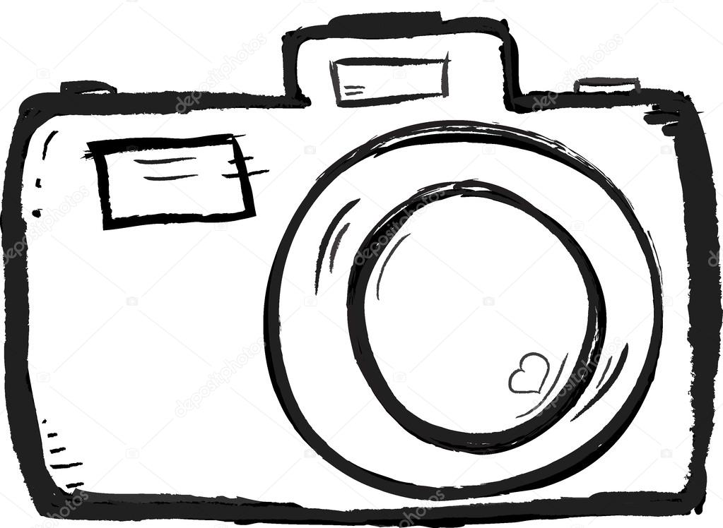 Scribble Hand drawn camera icon