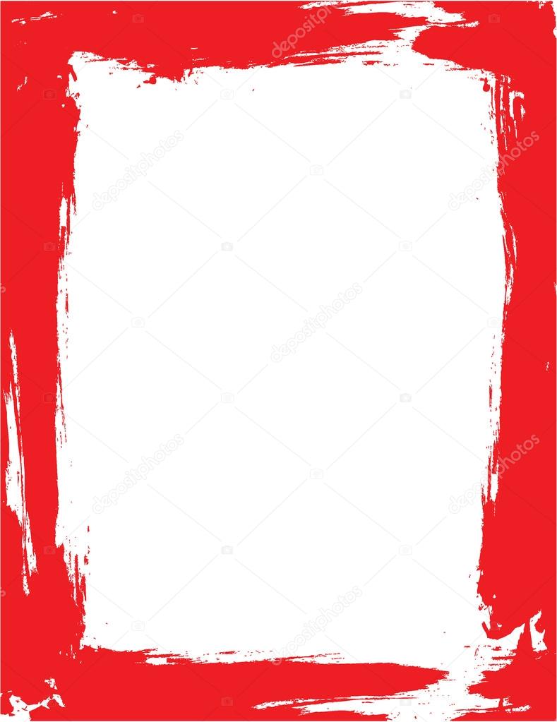 Red frame on white background