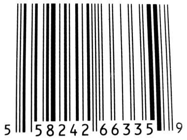 Bar kod, siyah ve beyaz