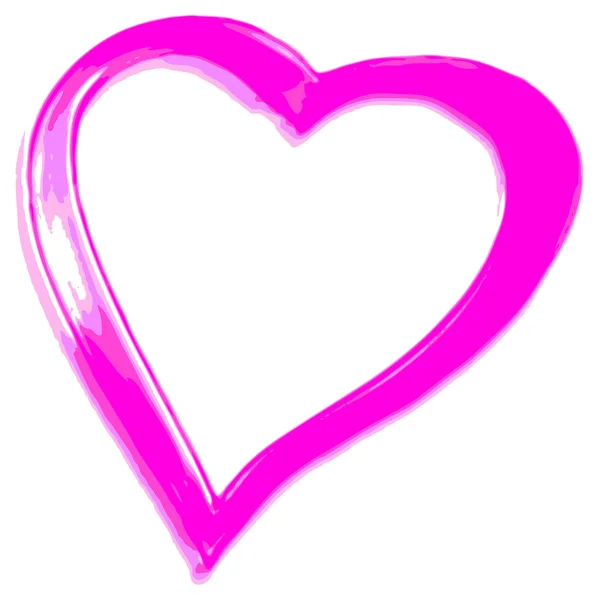 Valentin roze hart — Stockvector