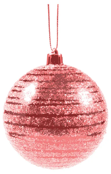 Bauble de Natal rosa — Vetor de Stock