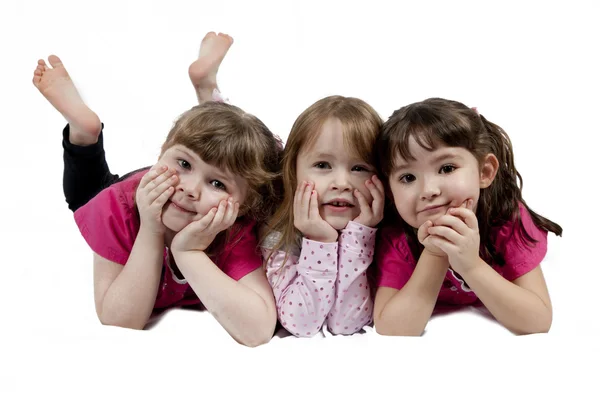 Három imádnivaló kicsi lány — Stock Fotó