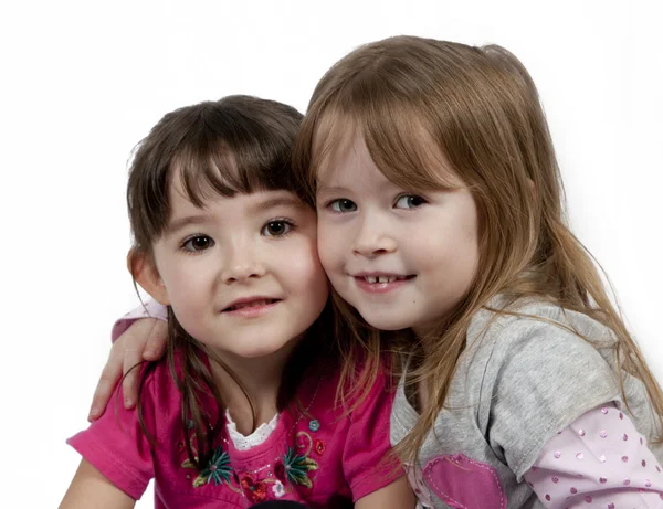 Twee schattige kleine meisjes — Stockfoto