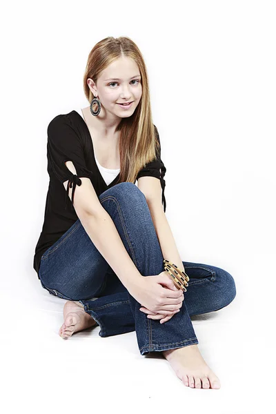 Young Girl in studio posing — Stock Photo, Image