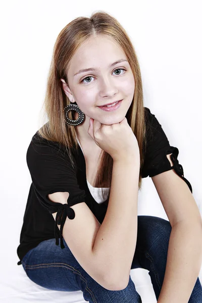 Young Girl in studio posing — Stock Photo, Image