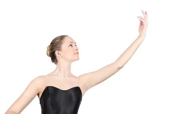 Bailarina dançando em estúdio — Fotografia de Stock