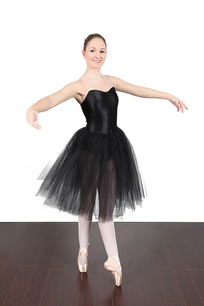 Ballerina dancing in studio — Stock Photo, Image