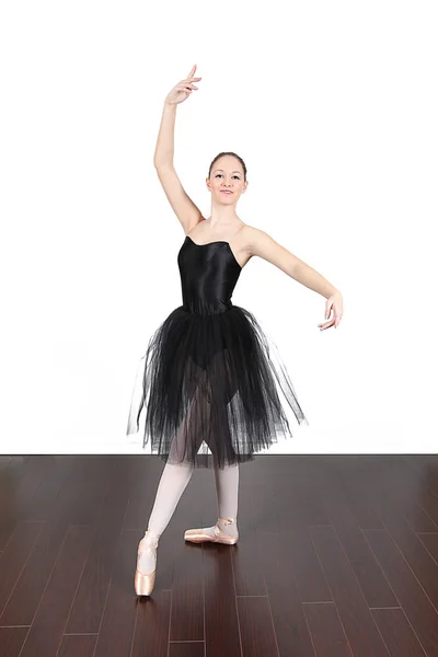 Ballerina dancing in studio — Stock Photo, Image