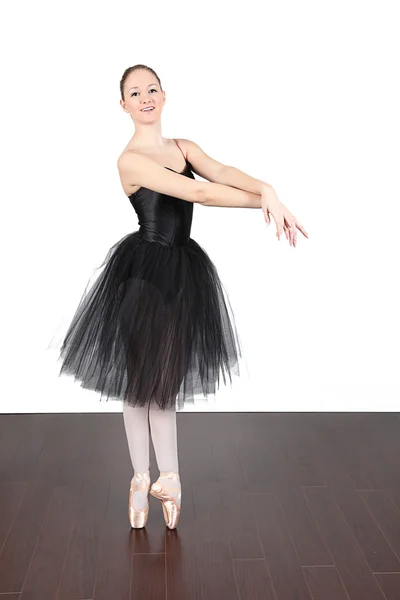 Ballerina dancing in studio — Stock Photo, Image