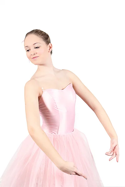 Ballerina dancing in studio — Stock Photo, Image