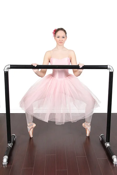 Ballerina dancing in studio — Stock Photo, Image