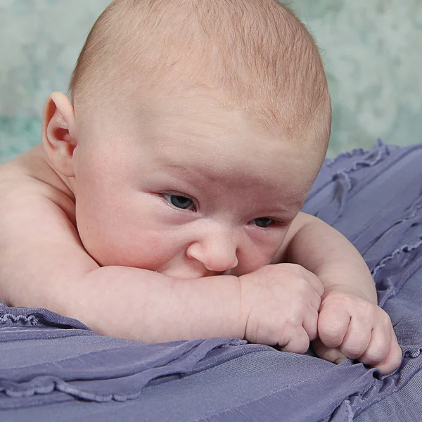 Прелестная маленькая новорожденная девочка — стоковое фото