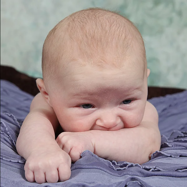 Adorable little newborn baby girl — Stock Photo, Image