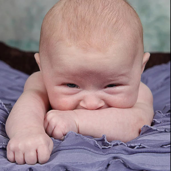 Adorable little newborn baby girl — Stock Photo, Image