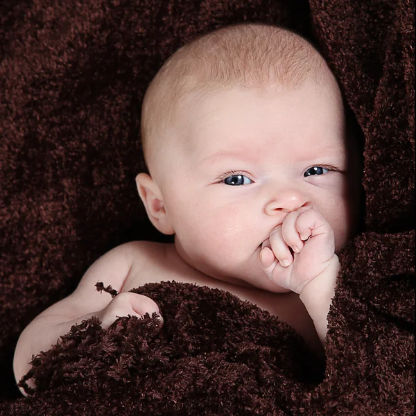 Little newborn baby girl — Stock Photo, Image