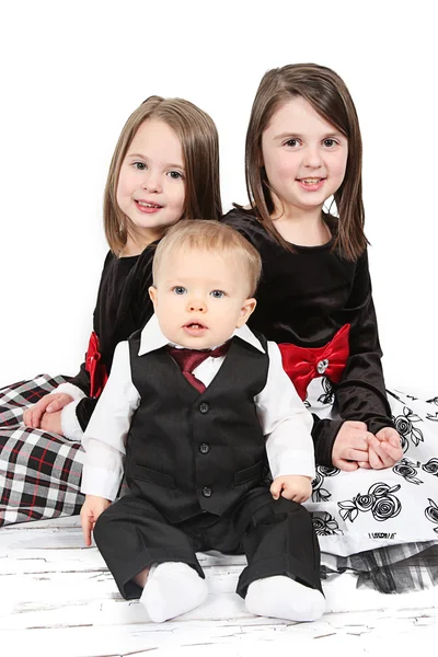 Little brother and sisters — Stock Photo, Image