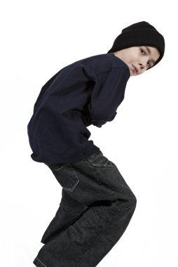 Sevimli küçük çocuk şapka ile